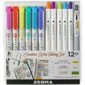 Zebra Pen Marker, Creative, Asst, 12PK ZEB12012
